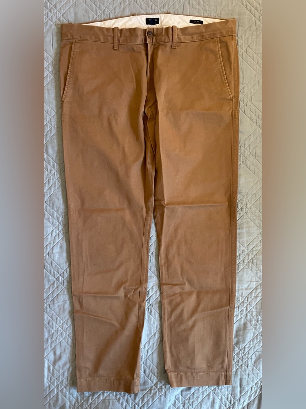 J CREW FACTORY Slim-fit flex chino pant in Tan Size 35 $79.50 H3167